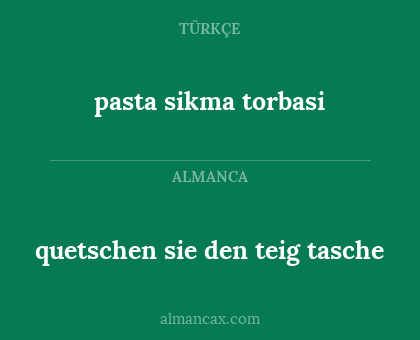 pasta sikma torbasi - quetschen sie den teig tasche
