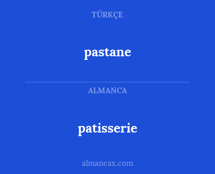 patisserie - pastane