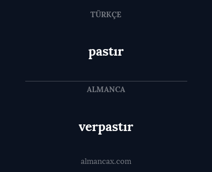 pastır - verpastır