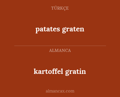 patates graten - kartoffel gratin
