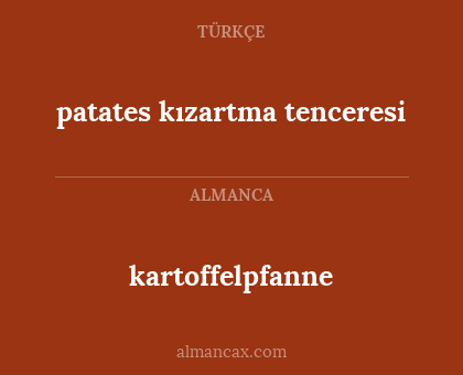 patates kızartma tenceresi - kartoffelpfanne