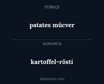 patates mücver - kartoffel-rösti