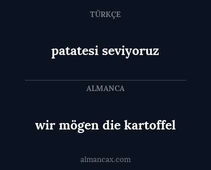 patatesi seviyoruz - wir mögen die kartoffel