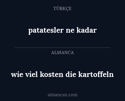 patatesler ne kadar - wie viel kosten die kartoffeln