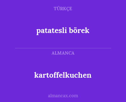patatesli börek - kartoffelkuchen
