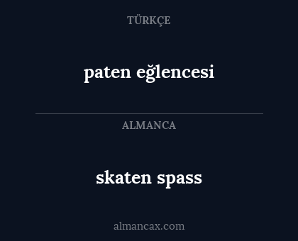 paten eğlencesi - skaten spass