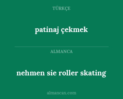 patinaj çekmek - nehmen sie roller skating