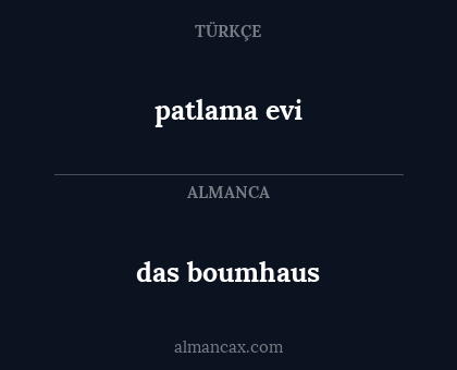 patlama evi - das boumhaus