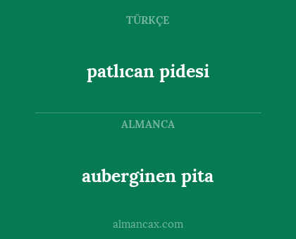 patlıcan pidesi - auberginen pita