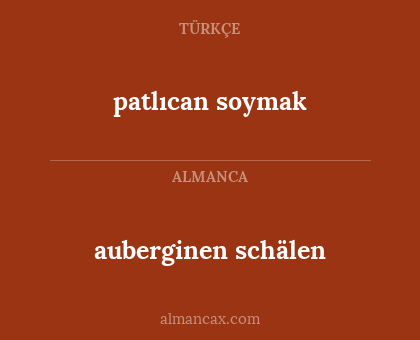 patlıcan soymak - auberginen schälen