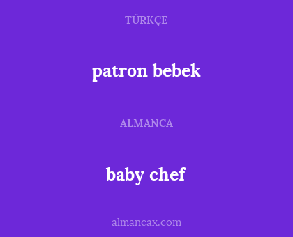baby chef - patron bebek