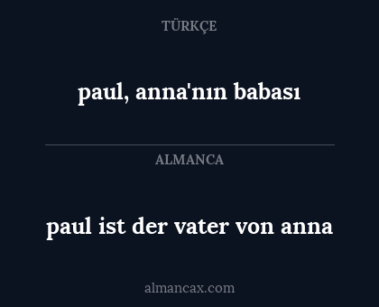 paul ist der vater von anna - paul, anna'nın babası