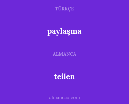 teilen - paylaşma