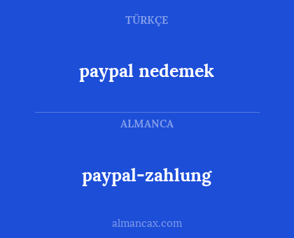 paypal nedemek - paypal-zahlung