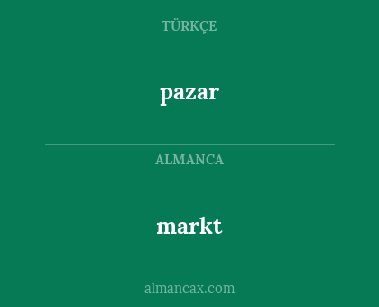 pazar - markt