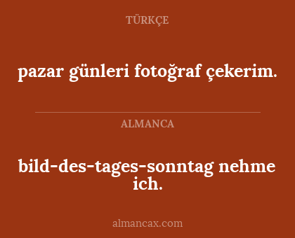 bild-des-tages-sonntag nehme ich. - pazar günleri fotoğraf çekerim.