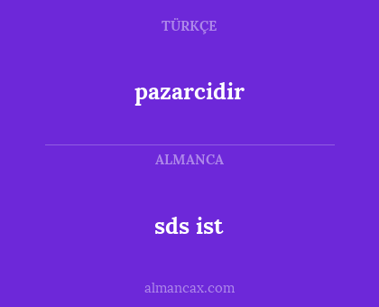 sds ist - pazarcidir