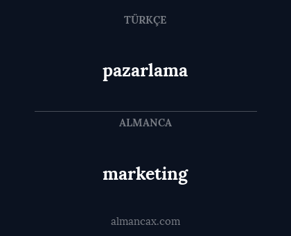 pazarlama - marketing