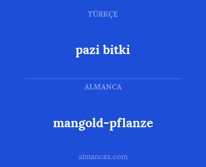 mangold-pflanze - pazi bitki