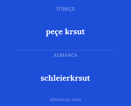schleierkrsut - peçe krsut