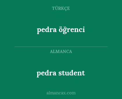 pedra student - pedra öğrenci