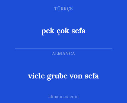 viele grube von sefa - pek çok sefa