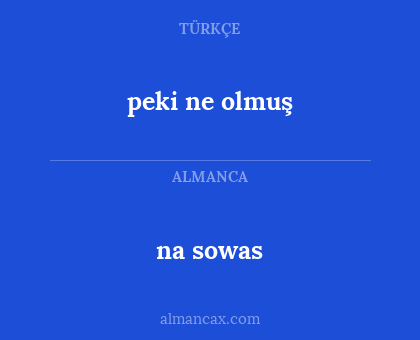 peki ne olmuş - na sowas