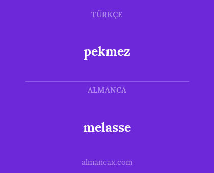 melasse - pekmez