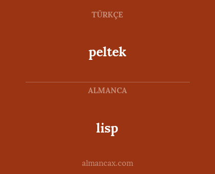 lisp - peltek