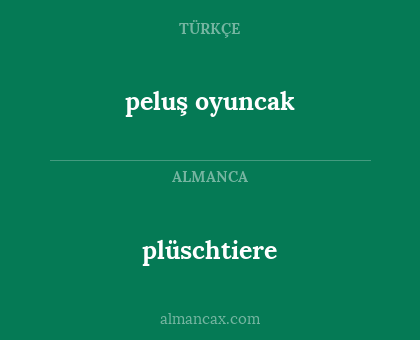 peluş oyuncak - plüschtiere