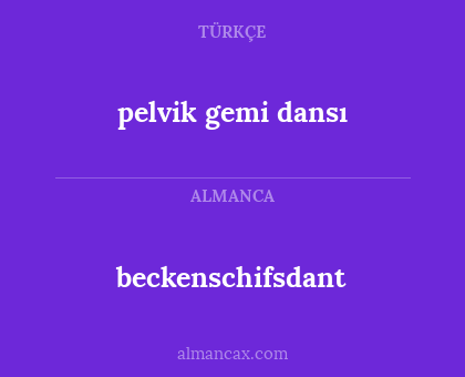 pelvik gemi dansı - beckenschifsdant