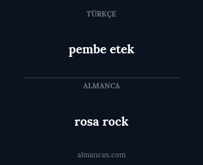 rosa rock - pembe etek