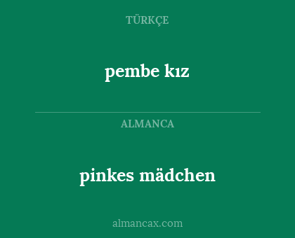 pembe kız - pinkes mädchen