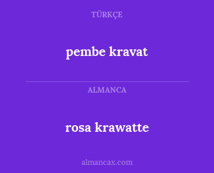 rosa krawatte - pembe kravat
