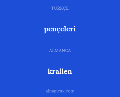 krallen - pençeleri