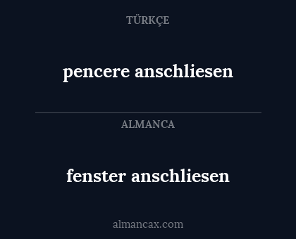 fenster anschliesen - pencere anschliesen