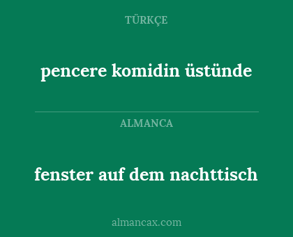 pencere komidin üstünde - fenster auf dem nachttisch