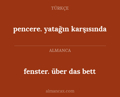 fenster. über das bett - pencere. yatağın karşısında