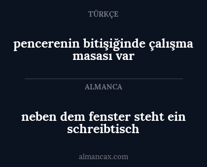 neben dem fenster steht ein schreibtisch - pencerenin bitişiğinde çalışma masası var