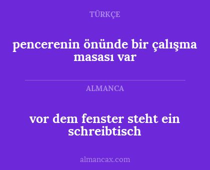 vor dem fenster steht ein schreibtisch - pencerenin önünde bir çalışma masası var