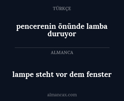 lampe steht vor dem fenster - pencerenin önünde lamba duruyor