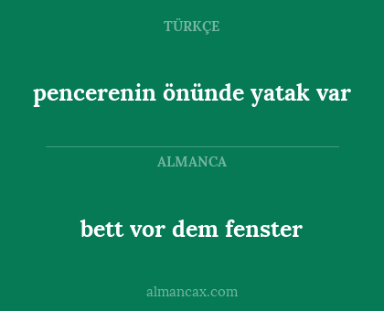 bett vor dem fenster - pencerenin önünde yatak var