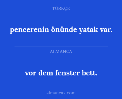 vor dem fenster bett. - pencerenin önünde yatak var.