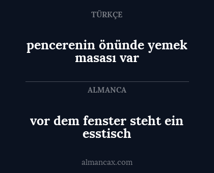 vor dem fenster steht ein esstisch - pencerenin önünde yemek masası var