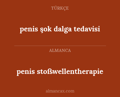 penis şok dalga tedavisi - penis stoßwellentherapie