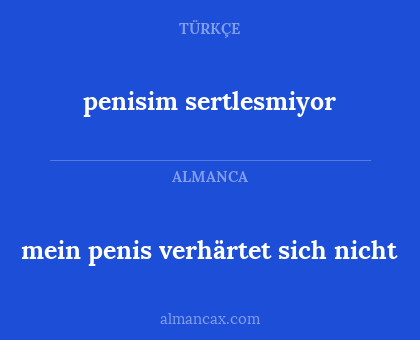 mein penis verhärtet sich nicht - penisim sertlesmiyor