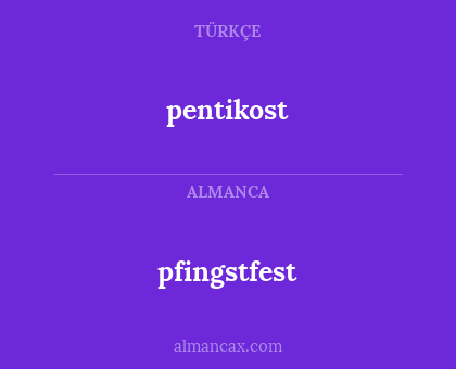 pentikost - pfingstfest