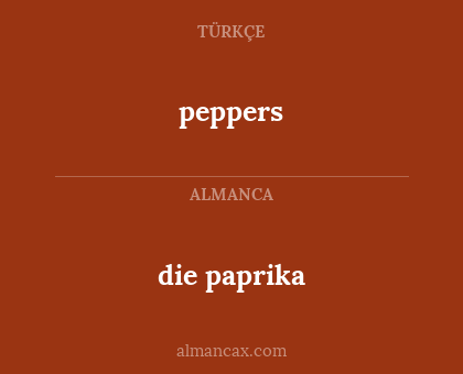 die paprika - peppers
