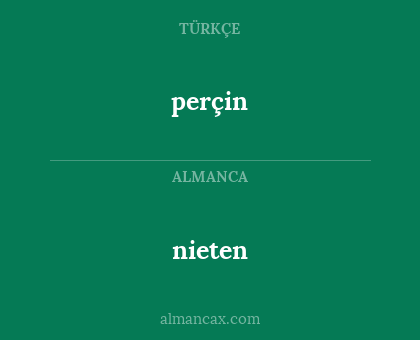 perçin - nieten
