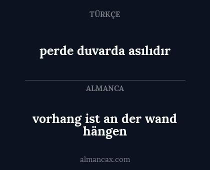 perde duvarda asılıdır - vorhang ist an der wand hängen